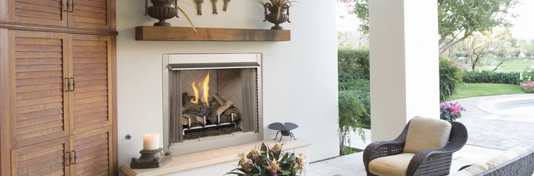 outdoor gas fireplace